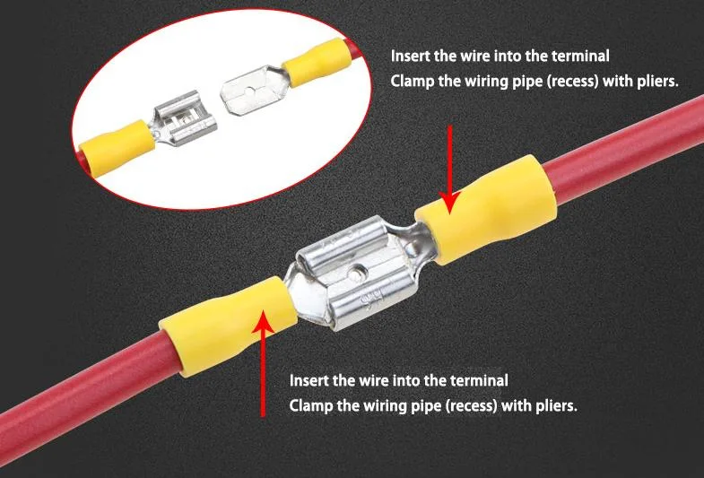 22-16 AWG Crimp Double Connectors Insulated Female Disconnects Preinsulated Terminal Widely Used Automotive