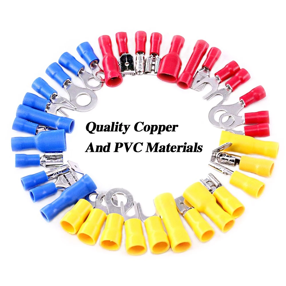 Factory Supply Insulated Ring Fork Pin Blade Flag Bullet Wire Connectors Terminals
