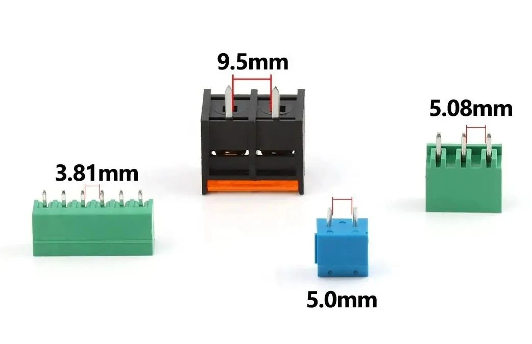 3.81mm 3pin 3 Way Straight Pin Socket + Screw Head Plug-in Terminal Block PCB Mount 2edg 3.81