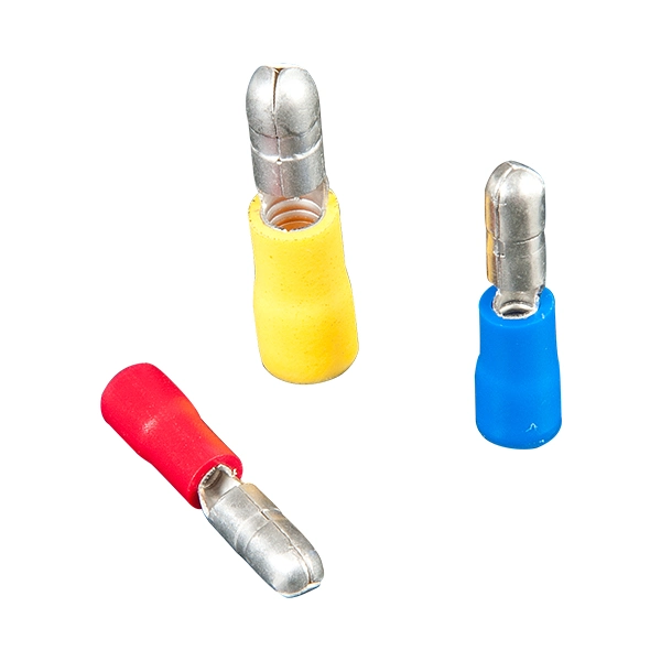 Cold Press Pluggable Brass Insulated Electric Connector Crimp Bullet Type Terminal Wire Connector
