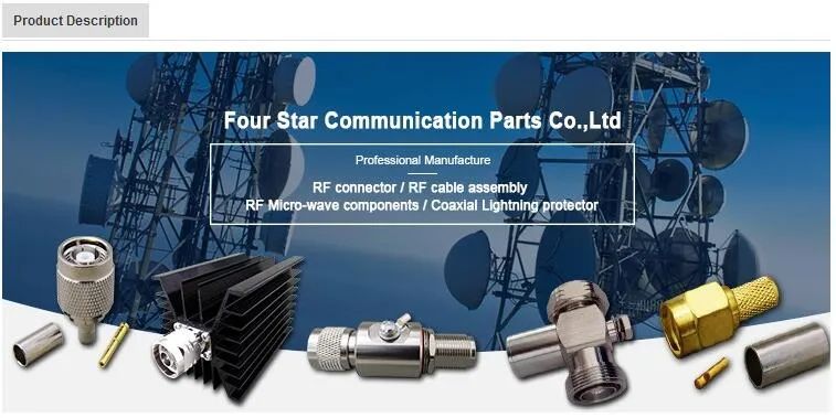 Antenna Wire Electrical Waterproof RF Coaxial Type N Male Plug Crimp Connector Terminals for LMR240 Cable