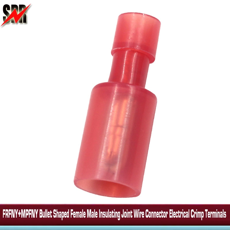 Frfny+Mpfny Bullet Shaped Female Male Insulating Joint Wire Connector Electrical Crimp Terminals, Frfny Nylon (PA) Fully Insulator Bullet &amp; Socket Connectors