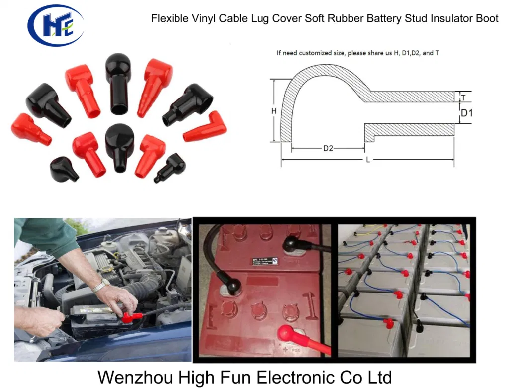 Soft PVC Ring Terminal Insulator Cap Cable Terminal Boot Flexible Plastic Rubber Battery End Terminal Cover with 185mm2 to 240mm2 Wire Insulation