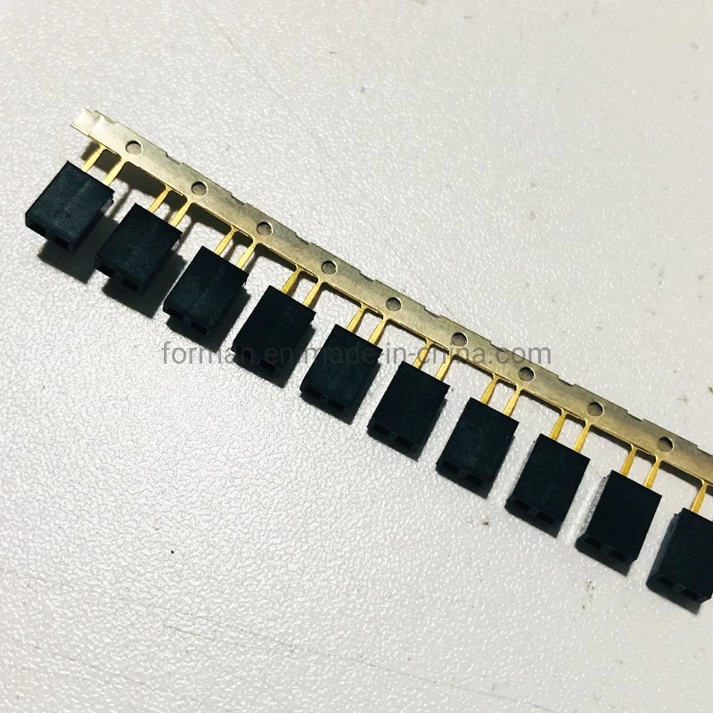 Wire to Board PCB Spare Parts Power transmission Connector 2.54 Pitch Female Pin Header 1X2 Straight Terminals