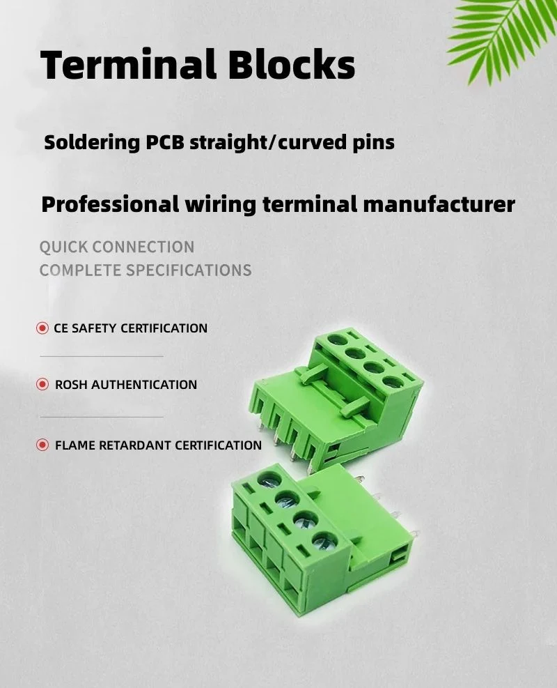 3.50 3.81 5.0 5.08 7.50 7.62 mm Pitch PCB Screw Terminal Block Connector Screw Terminal Blocks