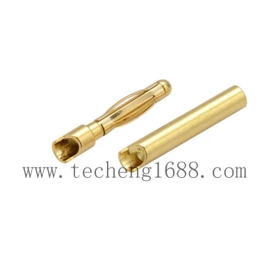 Chapado en oro personalizadas polos masculino y femenino el latón terminales para cable PCB