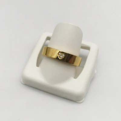 Moderno amarillo oro Solitaire anillo Señoras Gemstone Natural Finger Rings Diseños