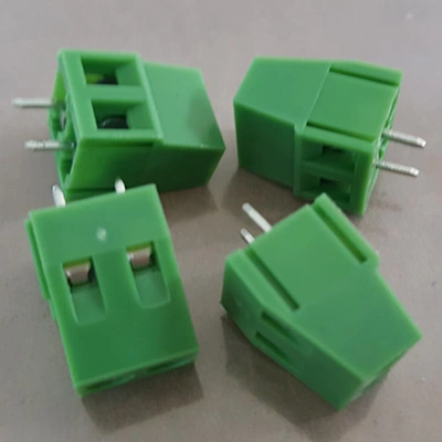 128 2p de 5,0 mm el tono verde bloque terminal PCB tipo tornillo