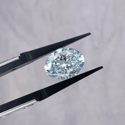 Mayorista suelto sintético creado Pear Cojín Oval Emerald Radiant Cut 1ct diamantes cultivados en Blue Color Lab para hacer anillos de compromiso Pendientes de bolita