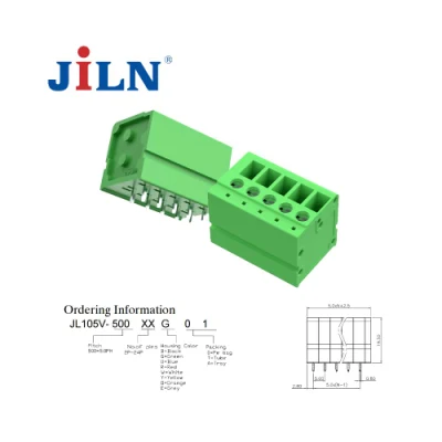 Jiln Custom Electrical Terminal Block la función de autobloqueo mantiene una seguridad Y bloque terminal de conector de bloque terminal de cable de conexión segura
