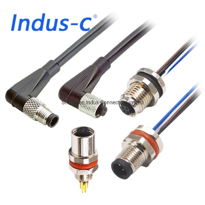  Suministro de fábrica de cable impermeable de alta calidad IP67 IP68 IP69K conector M5.