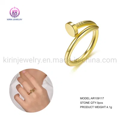 Anillos de joyería personalizada anillo fundido nunca 10k 14k oro amarillo 18k · Sólida de los hombres y mujeres de la boda anillos de banda