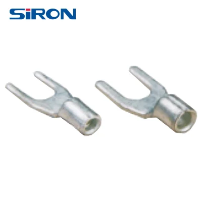 Siron U Tipo de cable de cobre y presiona de crimpado de conector de forma aislada de los terminales de horquilla