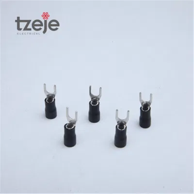 Terminales de anillo de la orejeta de cobre Soldar cable pulsa la pestaña de color negro de cable 2.5-4mm