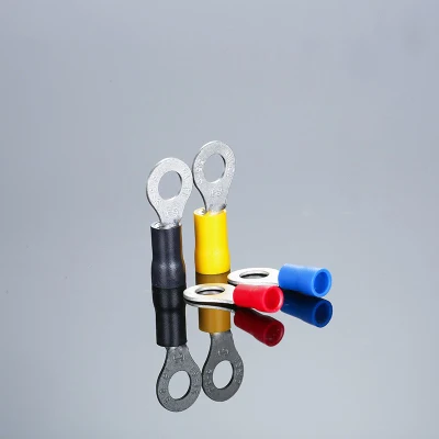 Nylon PVC tubos termo-retráctil el terminal del cable aislado de crimpado de anillo anillo conector terminal electrónica