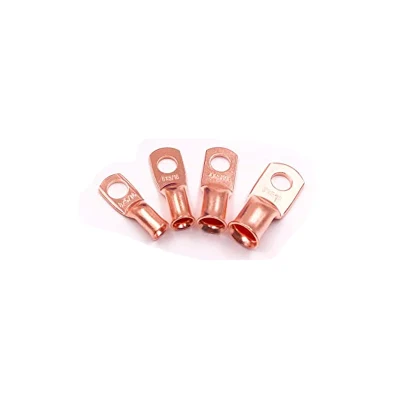 La fábrica de cobre estañado personalizado de anillo de tacos de los conectores de cable de batería Terminales de crimpado de estampación de chapa desnuda partes terminales de cable soldado