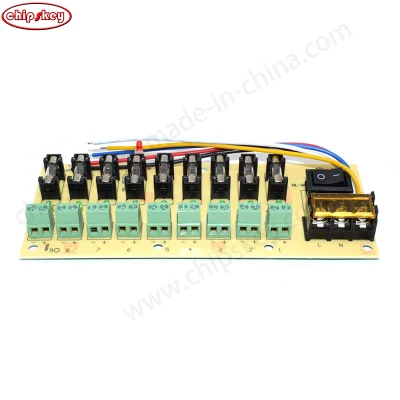 #Ckw10265 12V 24V Terminal de placa de PCB de 9 vías de distribución de alimentación CC Bloque para conmutación de alimentación de corriente eléctrica interruptor LED de cableado