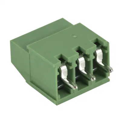 Bloque terminal de tipo tornillo PCB (XY129V-B) bloque conector verde 5,0mm/5,08mm