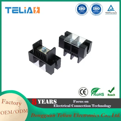 Bloque terminal Telian alimentación a través de bloques terminales de alta barrera de corriente Terminal roscado 75A