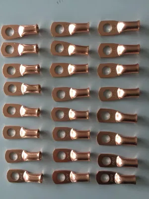Indicador de cable AWG Pesados tacos de los extremos del cable de batería para el decapado de cobre y cobre estañado ojales Anillo Cold-Pressed tubulares Terminales