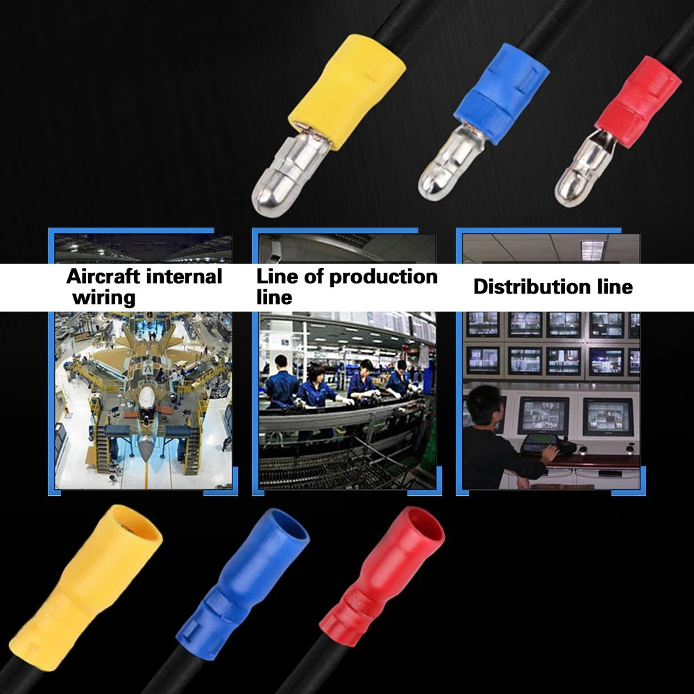 Hampool Pre-Insulated Brass Electrical Quick Splice Disconnect Connectors Bullet Type Sizes Male Female Crimp Wire Terminal