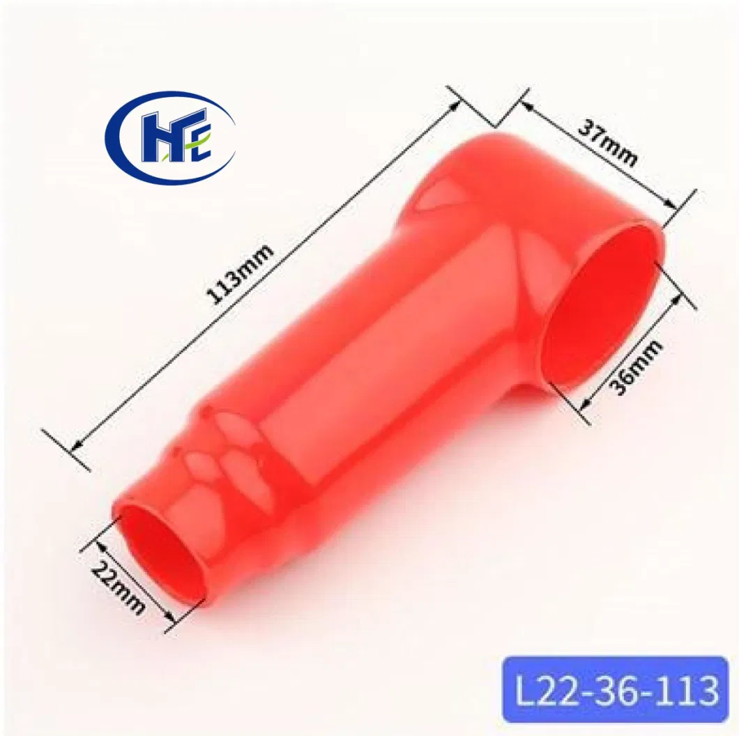 L22-36-110 Soft Rubber Lug Boot Protector Plastic Cable Terminal Cover for Car Battery Pole and Wire Insulation Connection