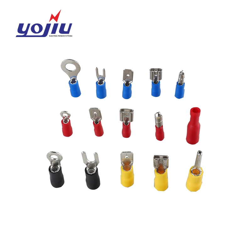 Insulated Electrical Wire Female Crimp Cable Connector Spade Butt Ring Fork Electric Terminals Set