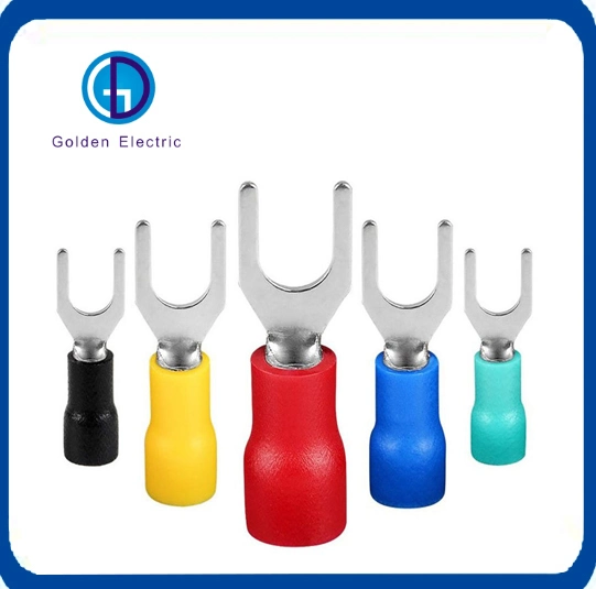 Spade Terminal Fork Sv Block Plastic Solder Sleeve Insulated Cold End Terminal Crimp Wire Connectors