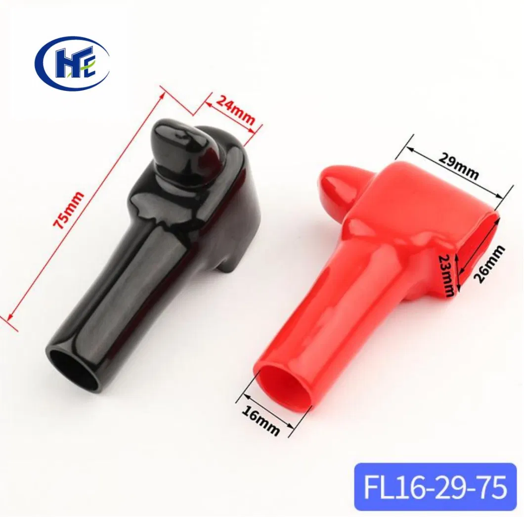 25mm2 to 70mm2 Soft Vinyl Ring Terminal Cover Plastic Wire Protective Cap Insulated Boot PVC Cable Protector FL16-29-75