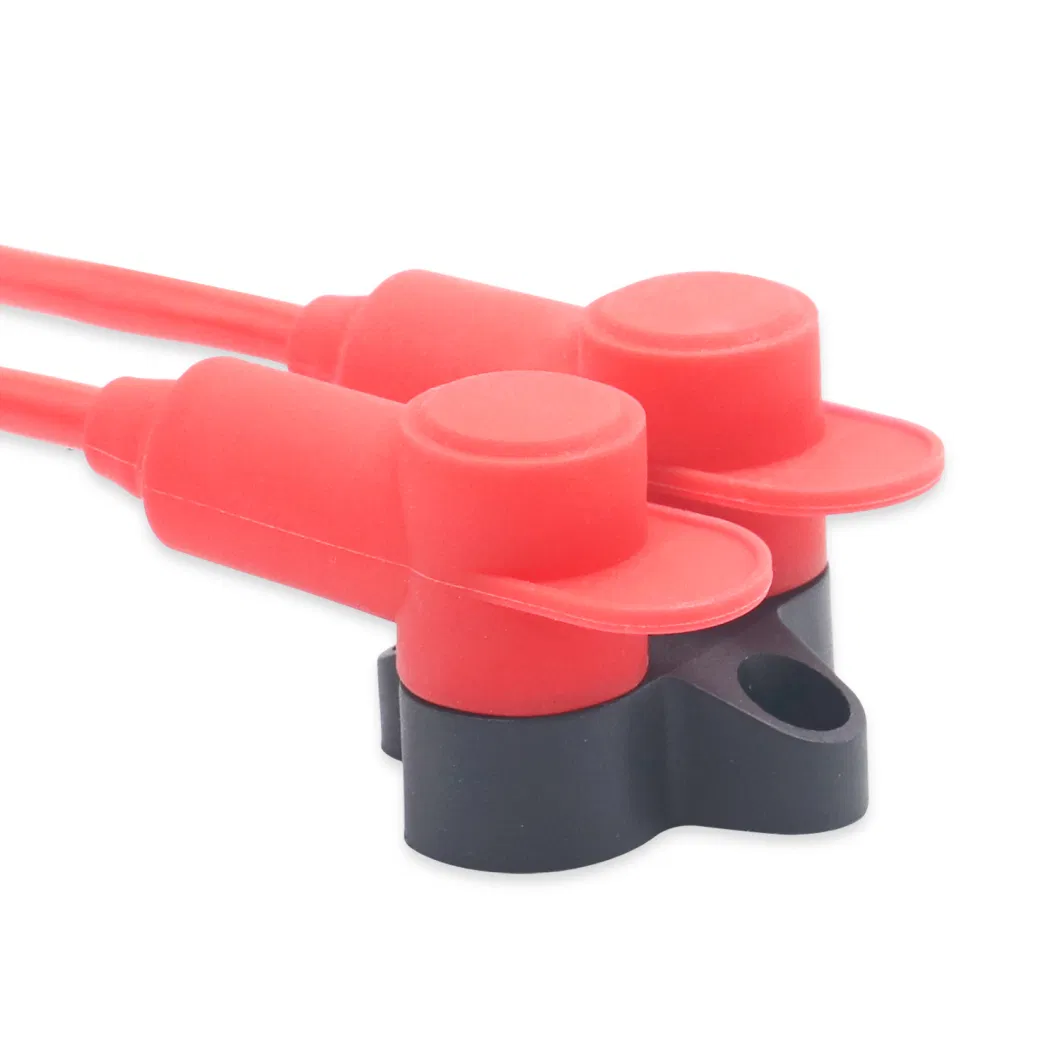 Edge Stc20-6r 6 Pack Silicone Terminal Covers for Alternator Battery Stud and Power Junction Blocks, Fits 2/0AWG to 3/0AWG Wire, 6PCS Red