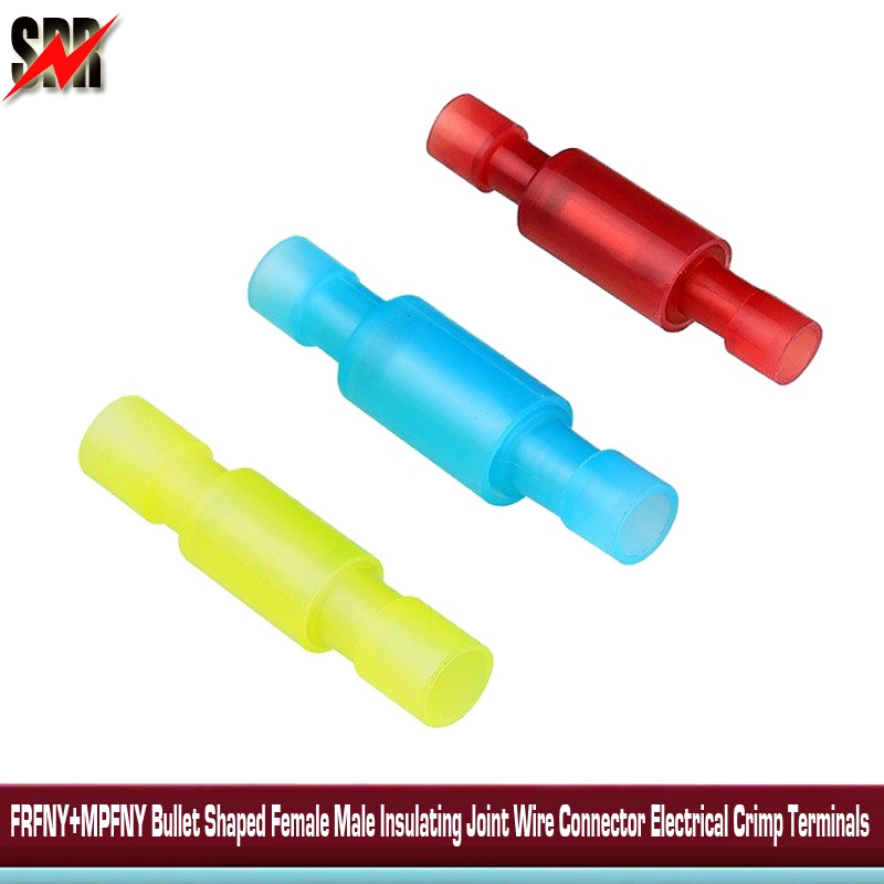 Frfny+Mpfny Bullet Shaped Female Male Insulating Joint Wire Connector Electrical Crimp Terminals, Frfny Nylon (PA) Fully Insulator Bullet &amp; Socket Connectors