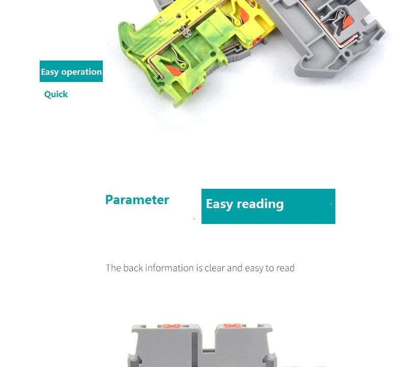 2.5mm2 Sttb 2, 5 Ptfix Equallent Feed-Through Plug-in Connection Terminal Block