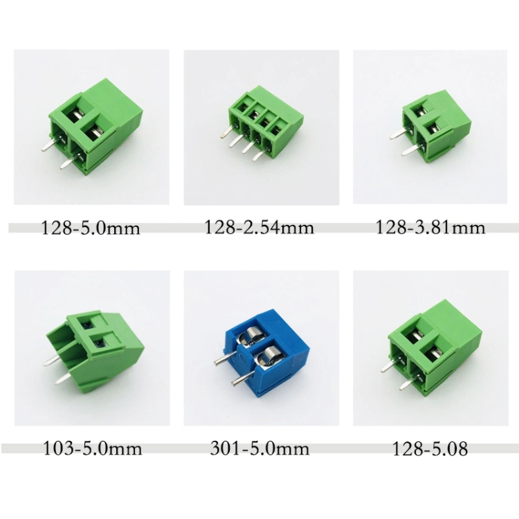 2edgka-5.08mm Plug-in PCB Terminal Block Upright Side Outlet Plug with Straight Bent Pin Seat Complete Set