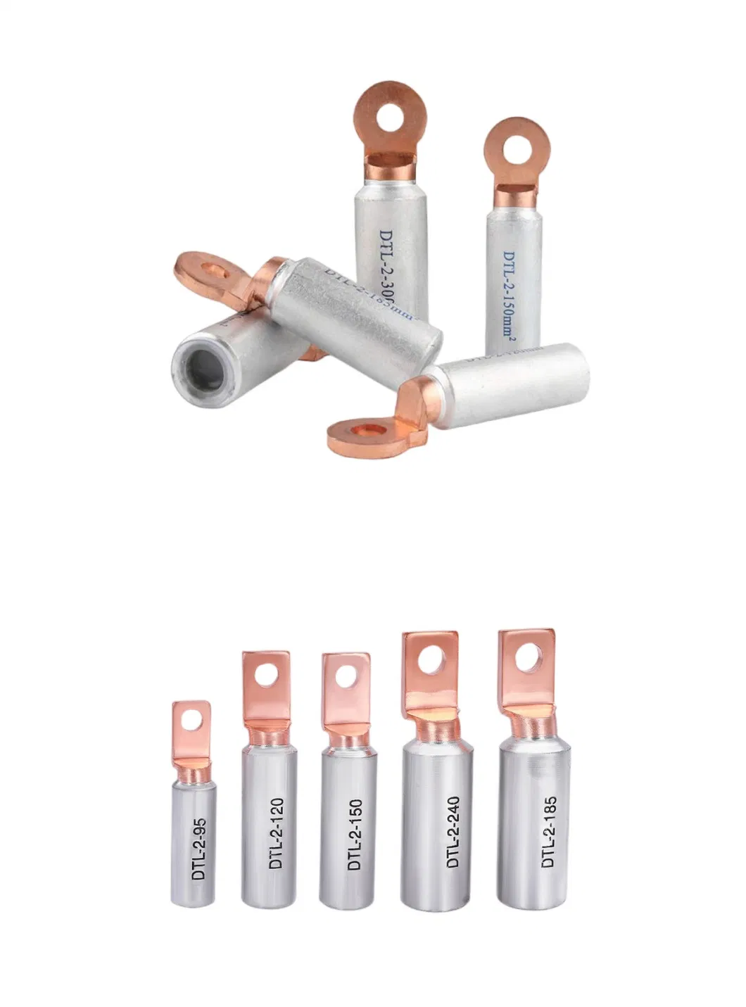 Tinned Copper Crimping Cable Terminal Lug Electrical Battery Tube Ring Crimp Terminal Connectors