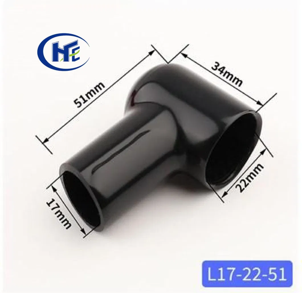 L17-22-51 Plastic Cable Lug Protector Boot Rubber Cable Cap Soft PVC Insulated Battery Terminal Covers for 50-70mm2 Ring Eyelet