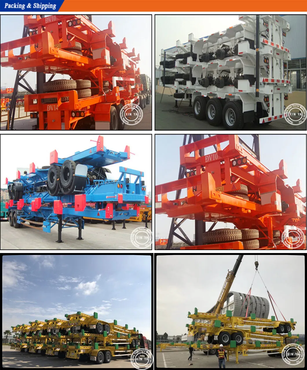 Port Use Container Terminal Chassis Bomb Cart Trailer