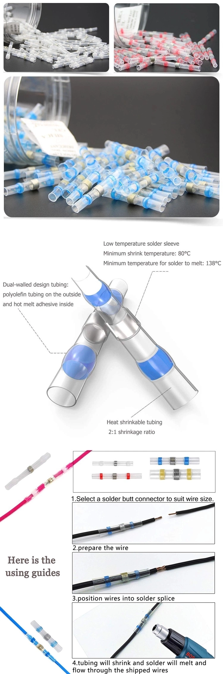 Middle Terminal of Heat Shrink Tube Middle Terminal of Waterproof Solder Ring