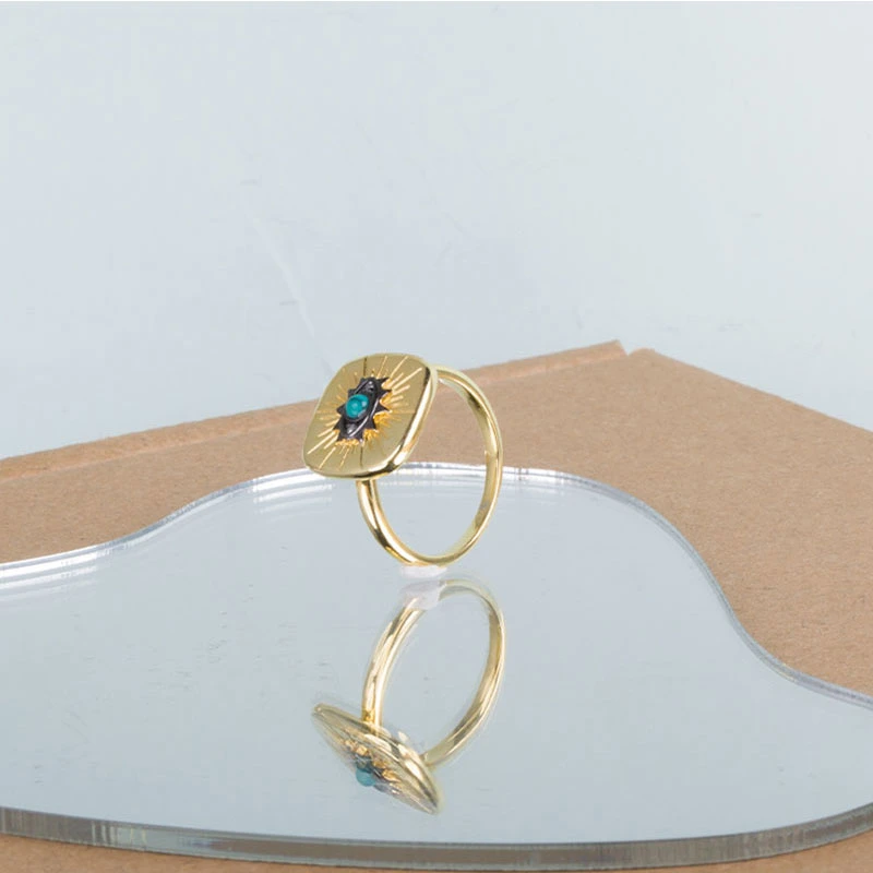 Fashion Jewelry 2022 Best Selling Blue Eye Shining Zirconia Ring for Women