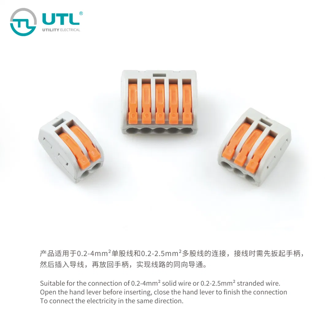 Wire to Wire Splice Flexible LED Power Cable 2p 3p 4p Wiring Connectors and Terminal Manufacturing