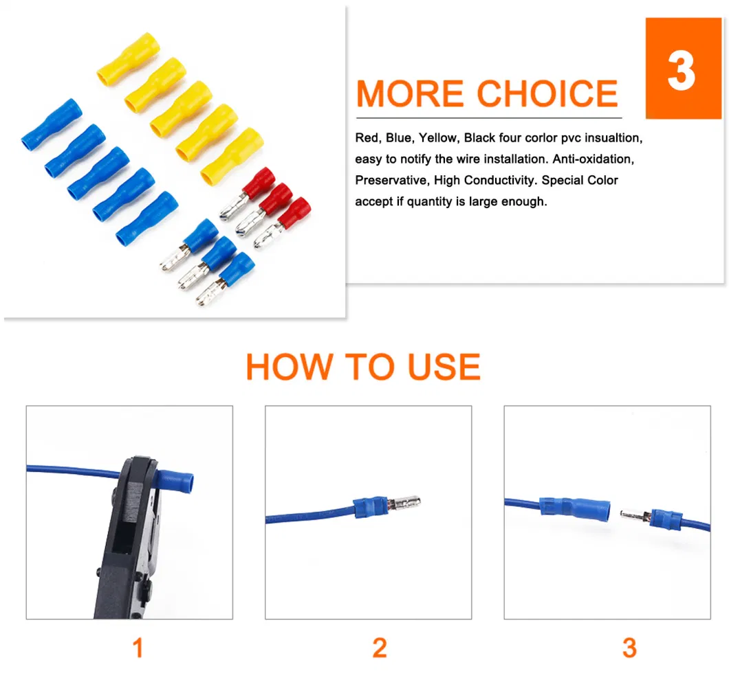 Frd/Mpd Male/Female Full Insulated Bullet Terminals