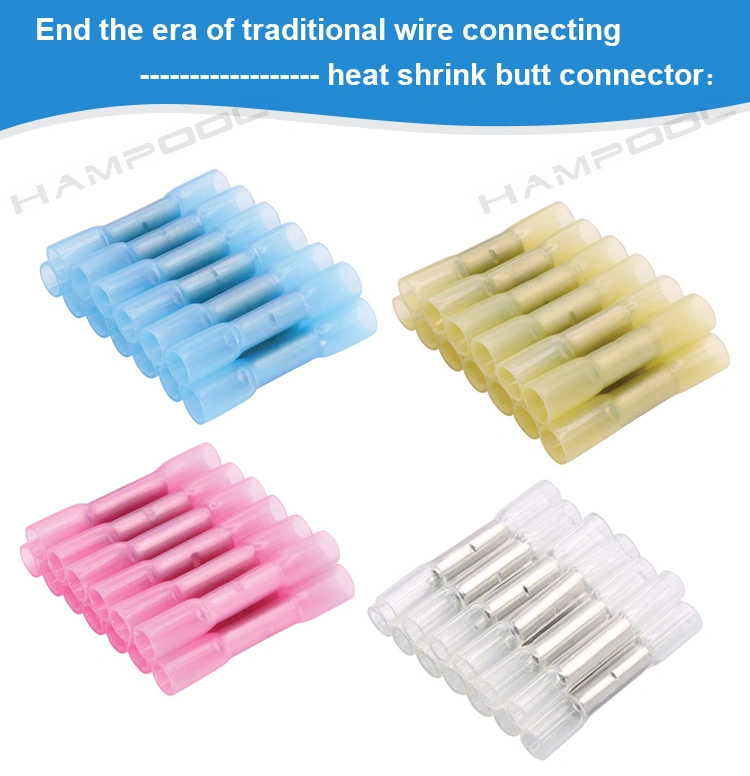 Hampool Electrical Insulated Wire Flexible Bullet Heat Shrink Terminal Connectors