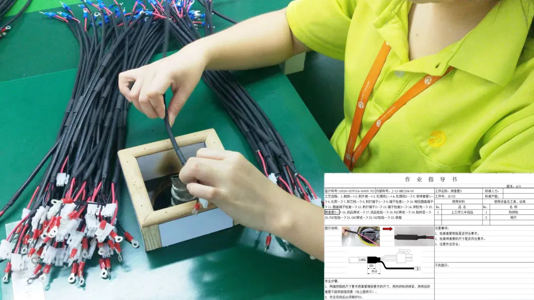 Made in China OEM ODM 16AWG 4.3mm Fork Type Terminal to M3.5 Ring Terminal Wiring Harness