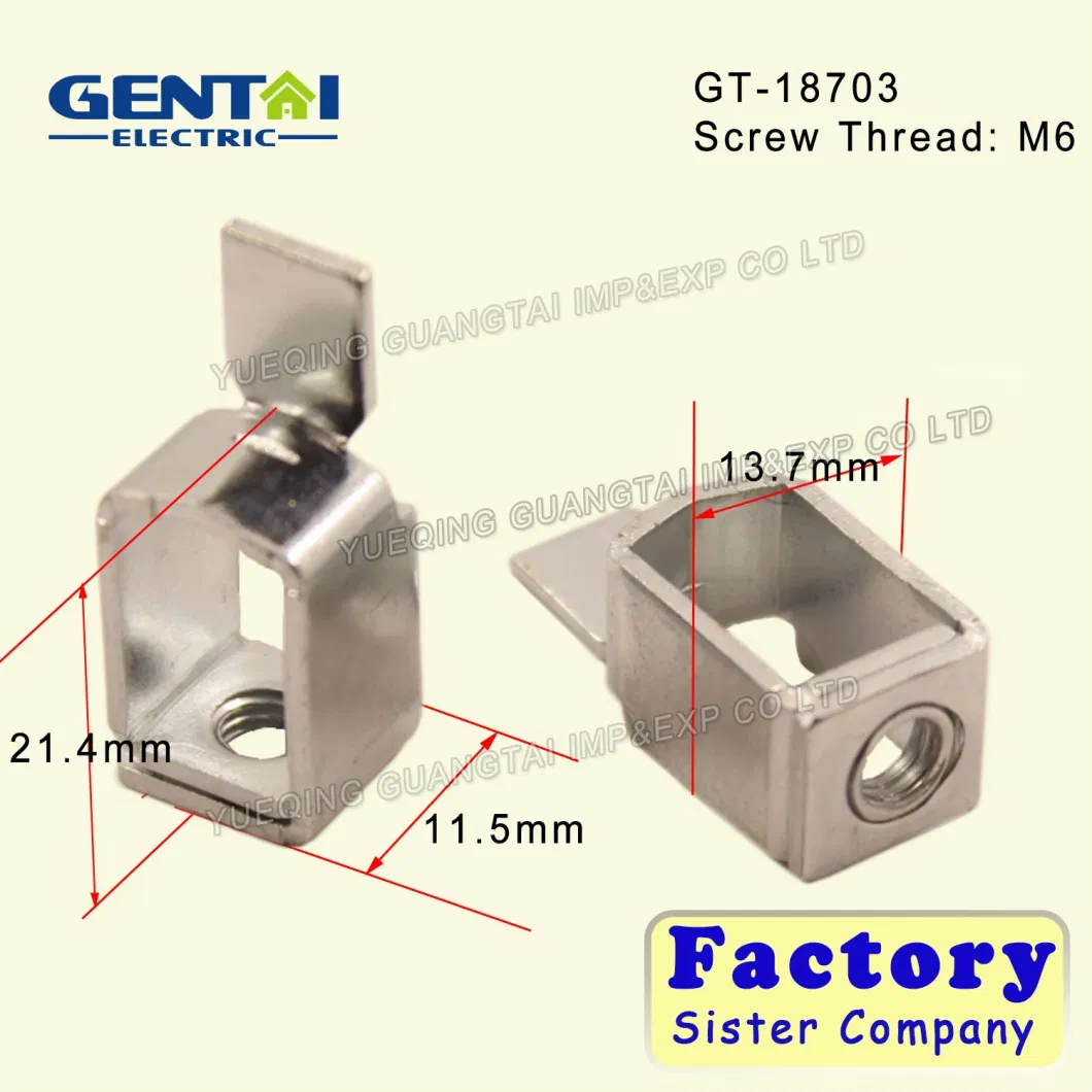 Gt-18703 Good Quality Electrical Square Iron Terminal Screw Wire Terminal