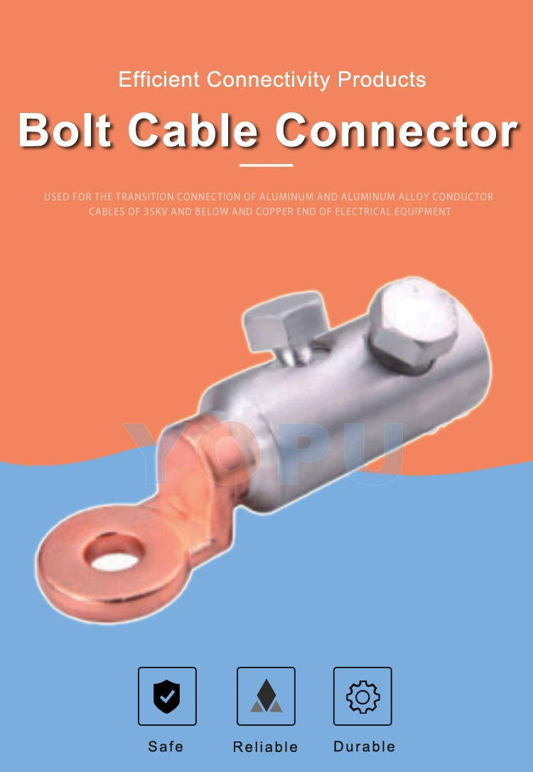 Yopu Dtl-2 Cu-Al Bimetal Bolt Cable Lug Copper Aluminium Metallic Tubular Crimping Terminal
