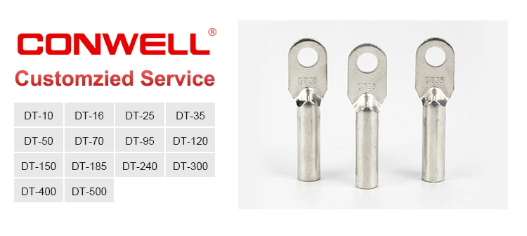 Copper Connecting Terminals Tinned Ring Type Power Cable Lug Terminals