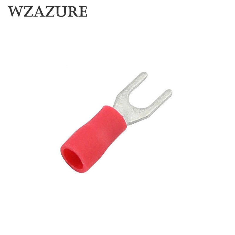 U Type Spade Electrical Crimp Insulated Terminal Bullet Connector 20A Fork Pre-Insulated Cable Block Lug Ring End
