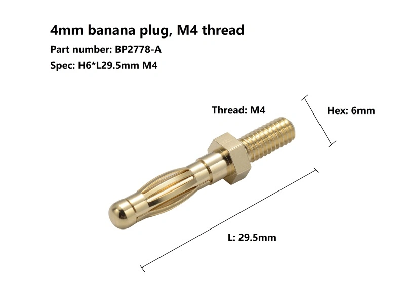 Custom Screw Type 2.5mm 3.5mm 4.0mm Bullet Plug Socket Battery Connector Pin Terminal