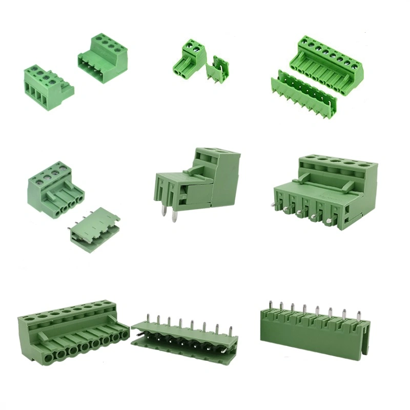 5.08mm 2 3 4 5 6 Pin Right Angle Terminal Plug Type 300V 10A 5.08mm Pitch Connector PCB Screw Terminal Block