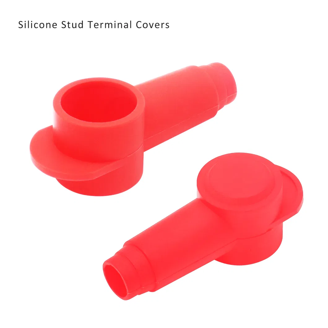 Edge Stc10-8r 8 Pack Silicone Terminal Covers for Alternator Battery Stud and Power Junction Blocks, Fits 2AWG to 1/0AWG Wire, 8PCS Red