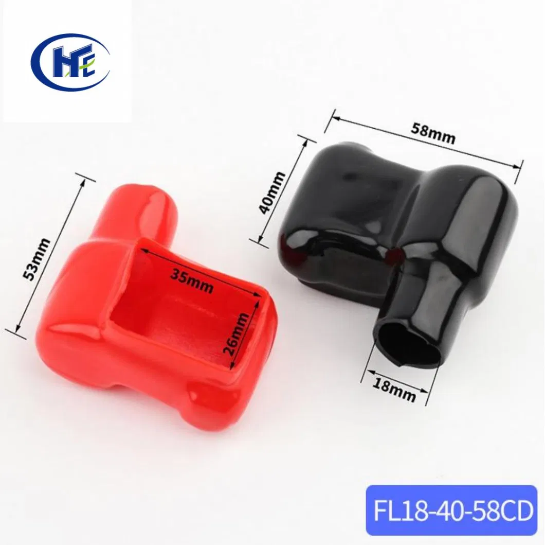 Custom Soft PVC Marine Cable End Rubber Protector Car Flexible Plastic Terminal Cover for Hardware Metal Stamping Brass Battery Terminal FL18-40-58